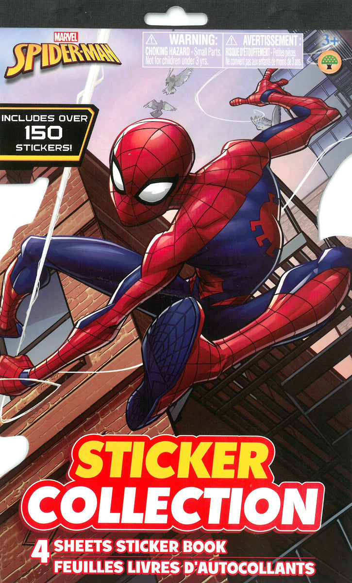 Marvel SpiderMan Sticker Book (4 Sheets 150+ Stickers) M & G