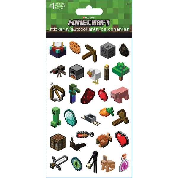 Minecraft Standard Stickers - 4 Sheet