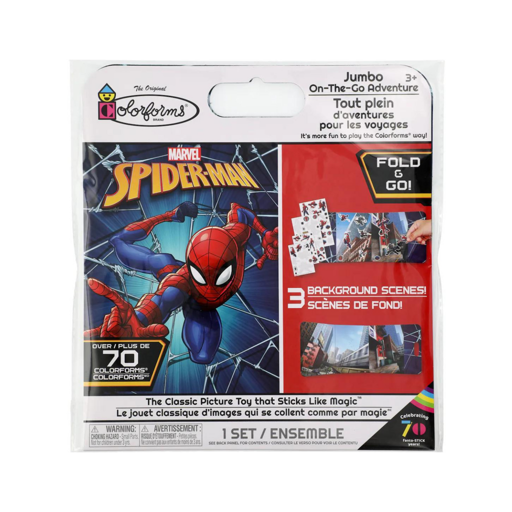 Marvel Spider-Man Colorforms Fold & Go: Swing into Action with Reusable Sticker Fun!