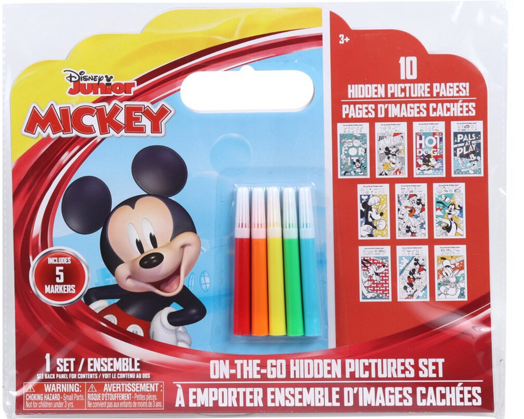 Disney Mickey On The Go Adventure Hidden Pictures Set (10 Sheets)