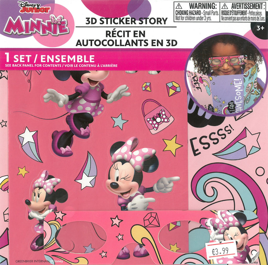 Disney Minnie Sticker Stories with 3D Glasses: Dive into Minnie's World with Magical 3D Adventures!