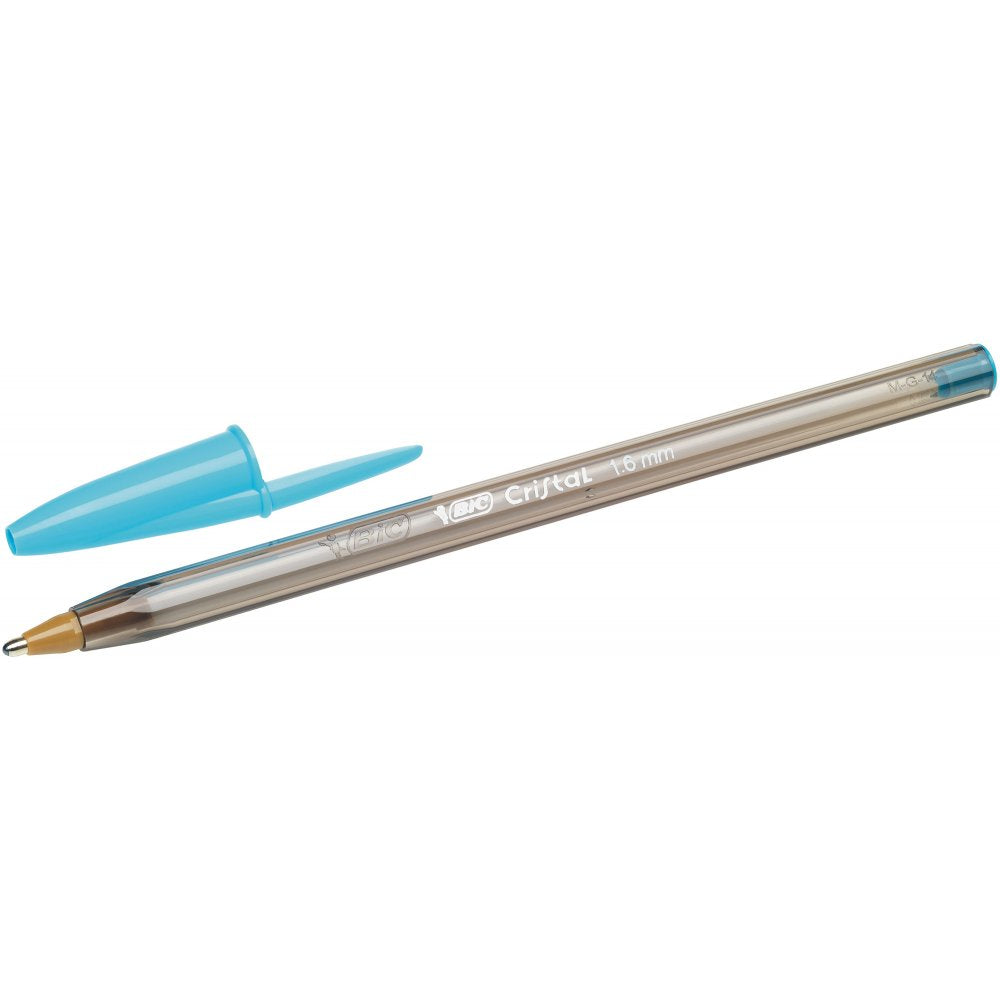 BIC Cristal Ball Point Pens FUN 1.6mm (Sky Blue Ink)