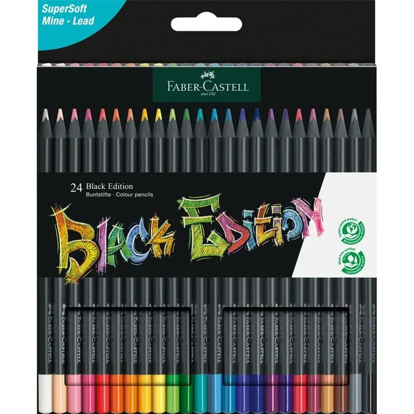 Faber Castell - Black Edition Colored Pencils (24pcs)