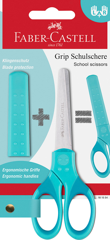 FABER CASTELL SCHOOL SCISSOR GRIP TURQUOISE BLISTER