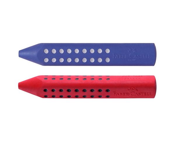 Faber Castell Grip 2001 Triangular Eraser (RED / BLUE)