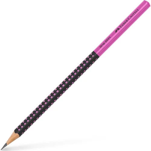 Faber Castell Grip 2001 Two Tone Graphite Pencil HB Black/Pink