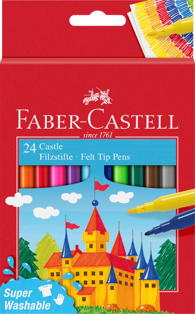 Faber Castell Felt Tip Pens Super Washable (24pcs)