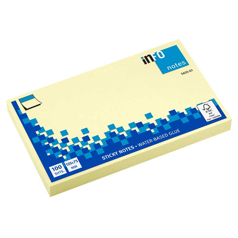 iNFO Sticky Notes 100 sheets 125x75mm – M & G Anastasiou Printing ...