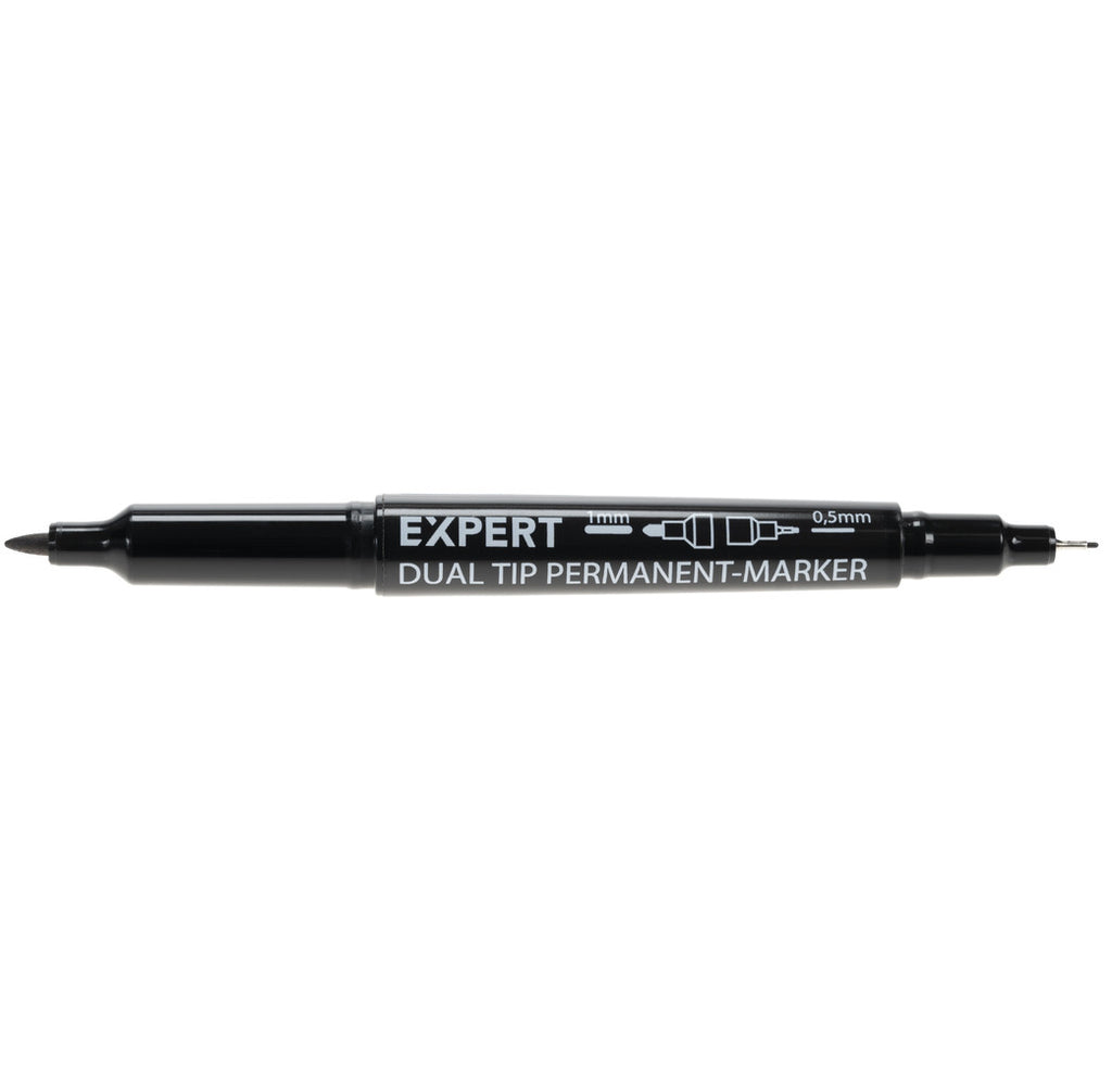 Expert Dual Tip Permanent Marker 0.5mm - 1.0mm Black