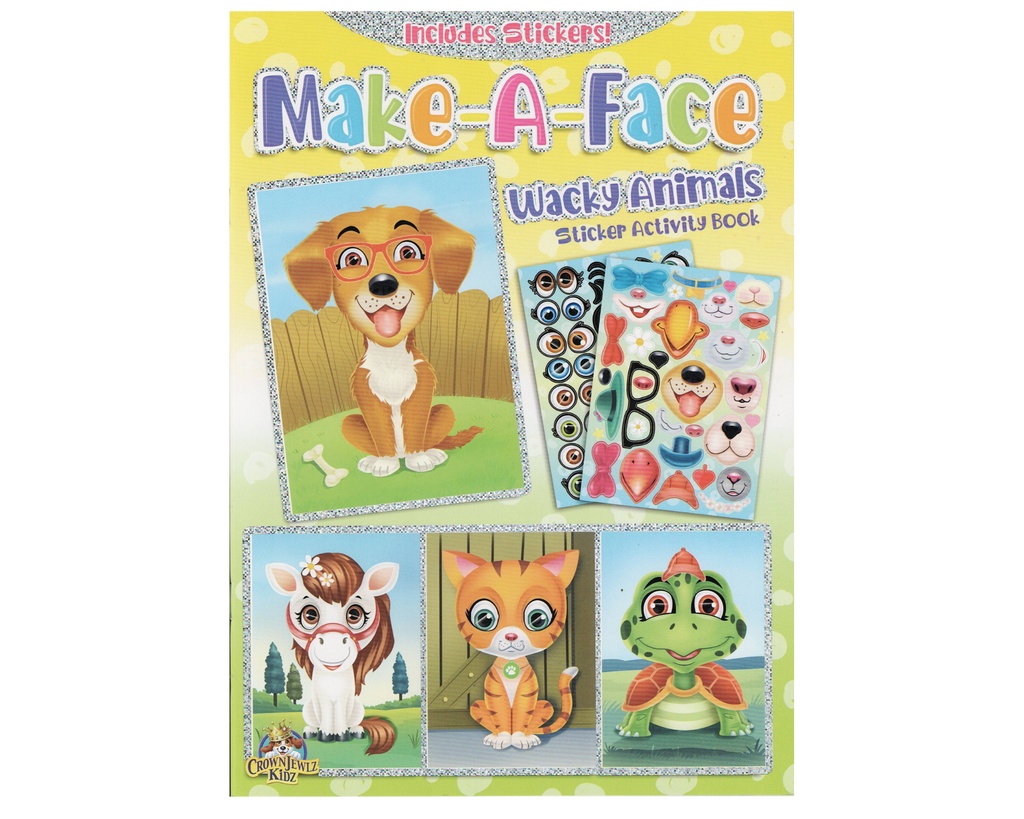 Make a Face Wacky Animals Sticker Activity Book: Unleash Your Imagination with Endless Animal Antics - 16 Pages Plus 2 Sticker Sheets