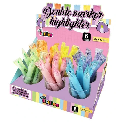 THE LITTLIES Double Marker / Highlighter 6 Colors