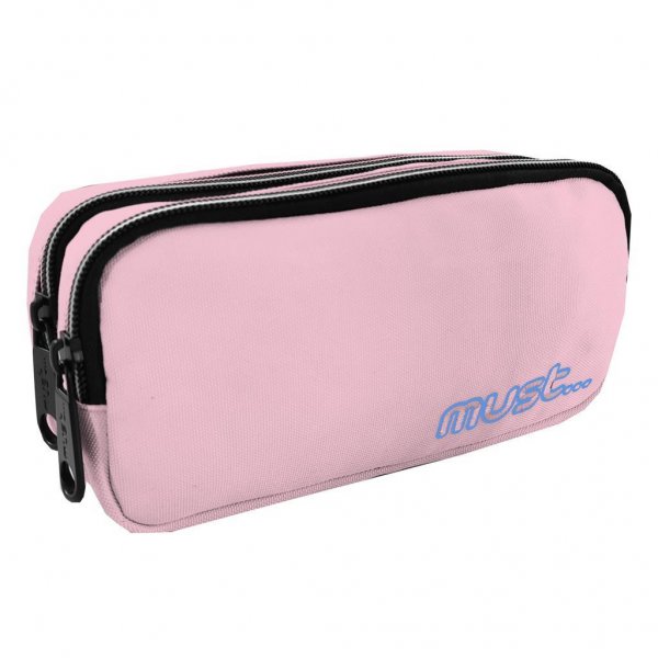 Pencil Case Must Monochrome Pink 2 Zips