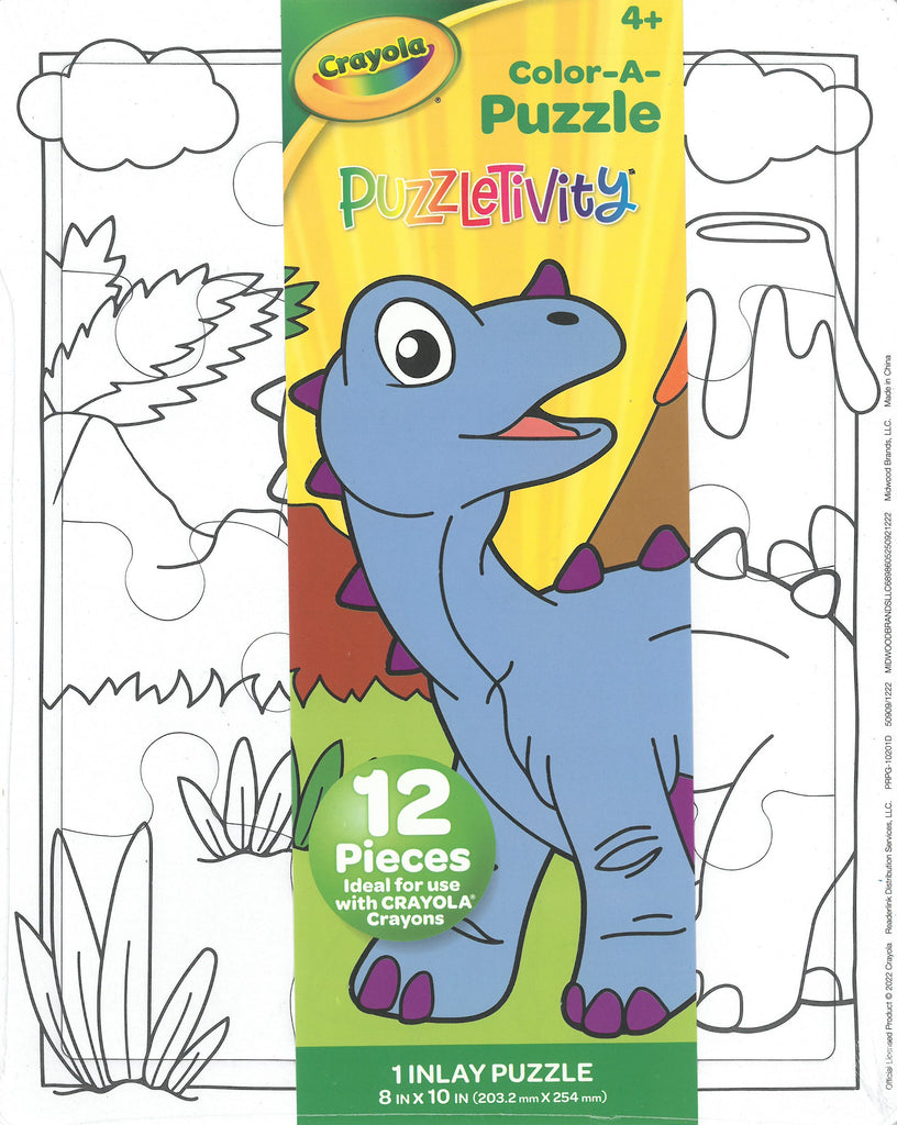 Crayola Color-A-Puzzle Puzzletivity: Unleash Creativity Piece by Piece - 12-Piece Puzzle