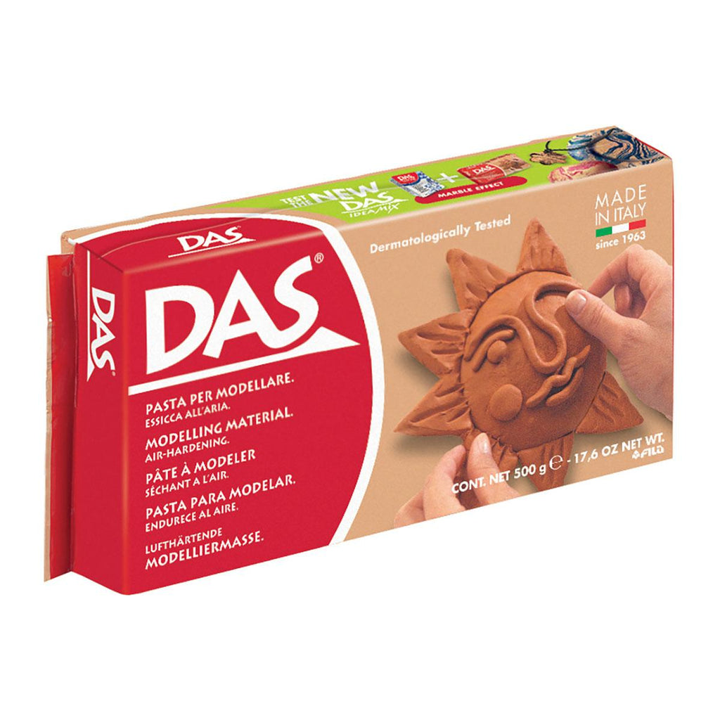 DAS 0.5Kg MODELLING CLAY BLOCK TERRACOTTA