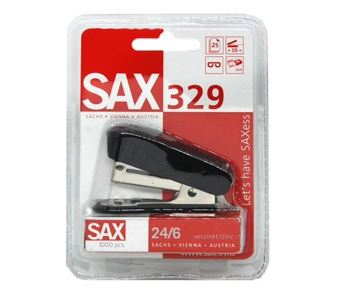 SAX 329 Stapler with staples 24/6 x 1000pcs