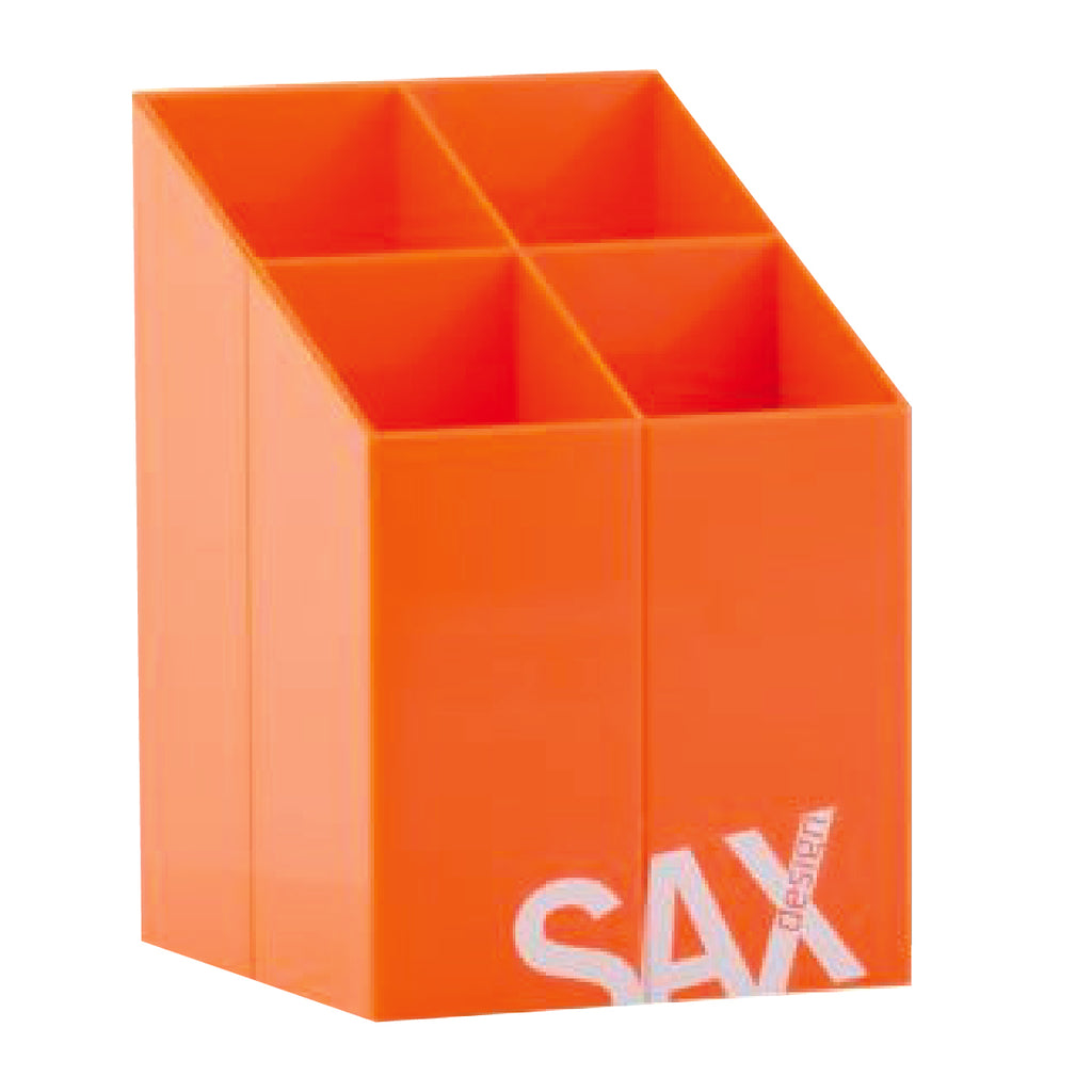 Sax Design Quadra Pen Pot Orange