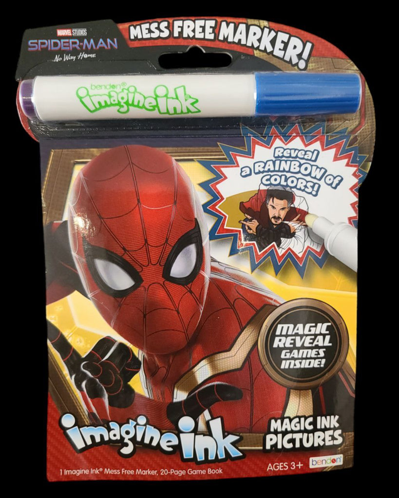 Spider-Man 3 Imagine Ink Magic Ink Book: Swing into Action with Mess-Free Coloring - 20 Pages, 1 Marker