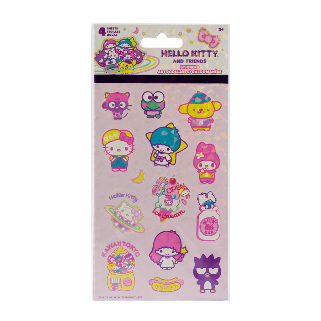 4 Sheet Hello Kitty and Friends Stickers: Adorable Decorations for Creative Minds