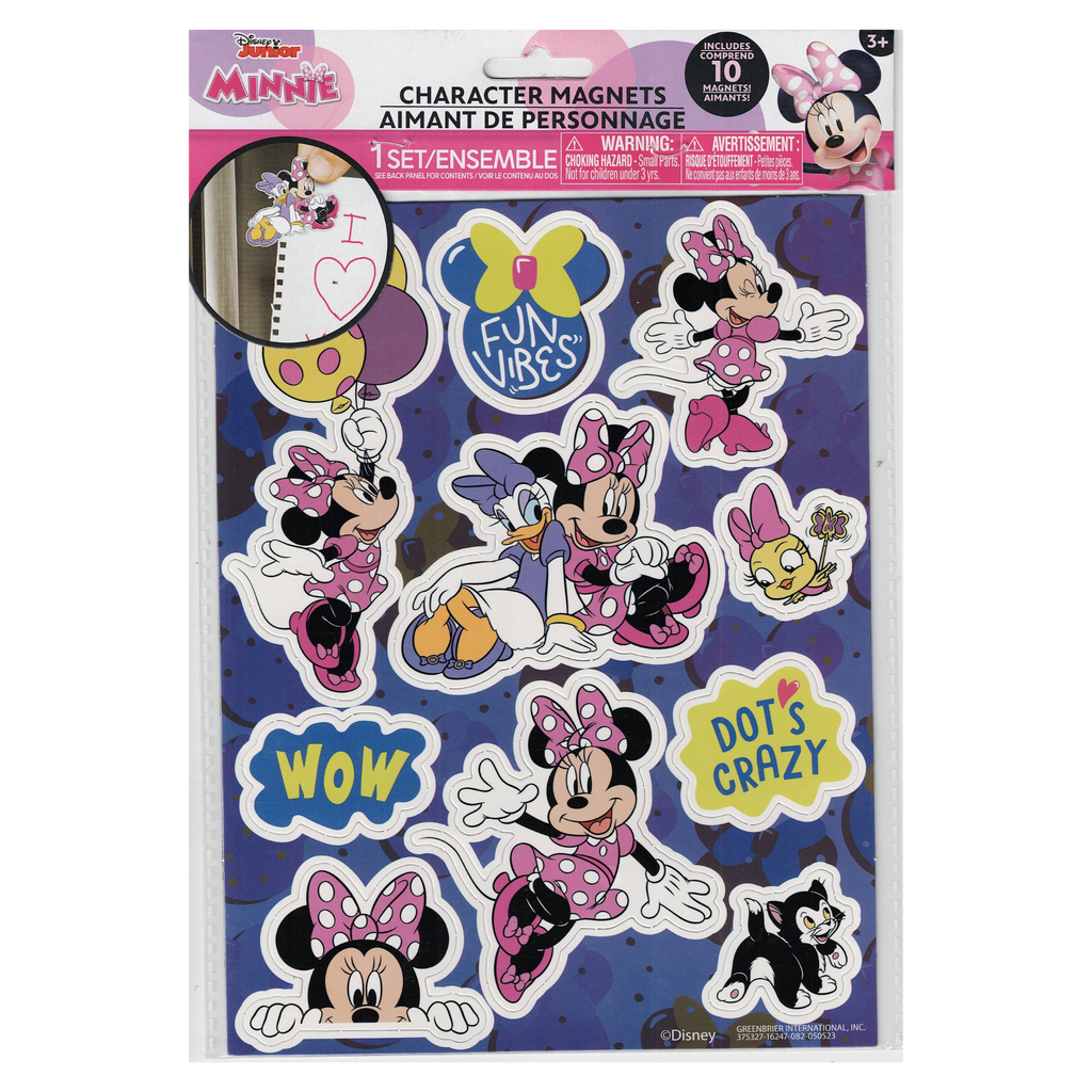 Disney Minnie Character Magnets: Add a Dash of Charm to Your Space - 10 Pieces