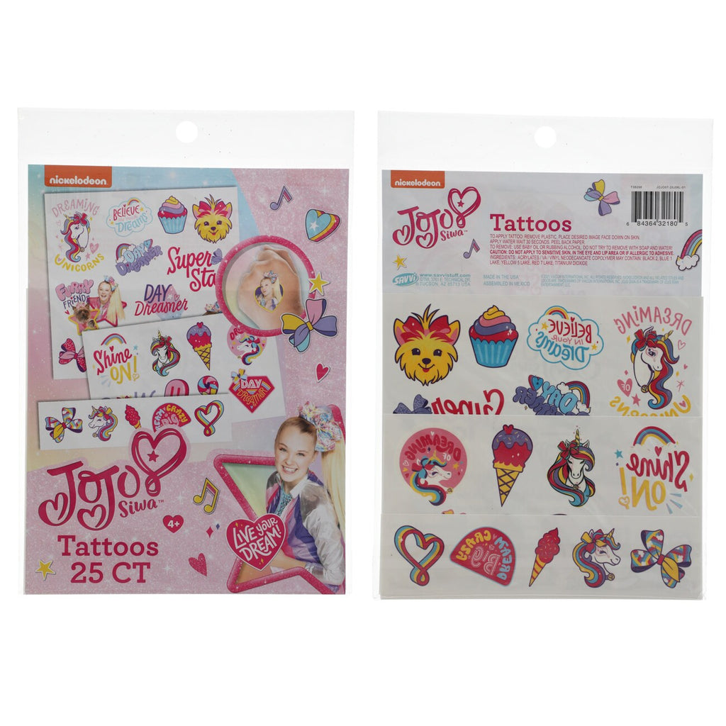 JoJo Siwa 25pcs Tattoos: Sparkle and Shine with Every Design!