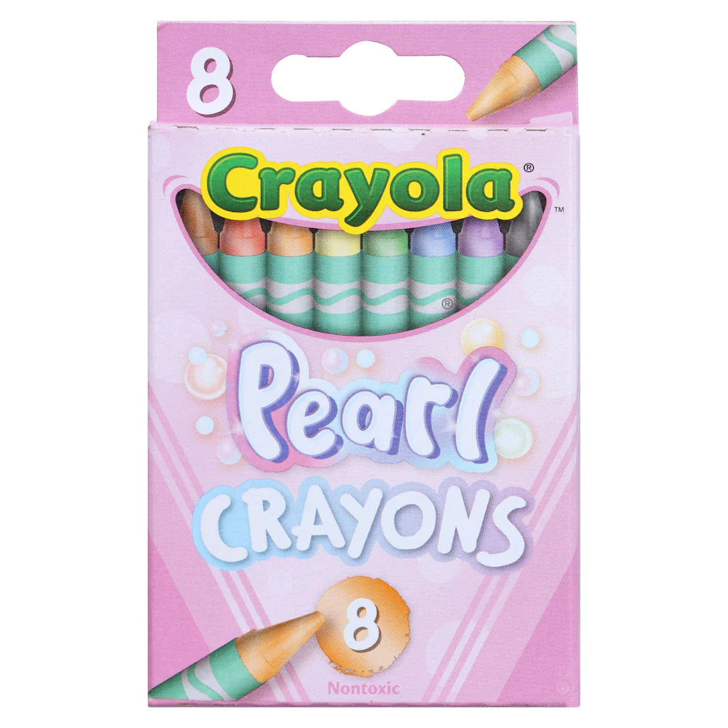 Crayola Pearl Crayons: Illuminate Your Art with Iridescent Shine - 8-ct. Packs