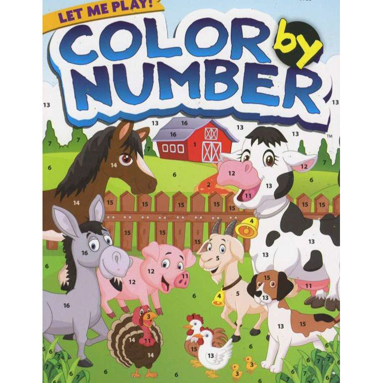 Farm Animals Color By Number Activity Book