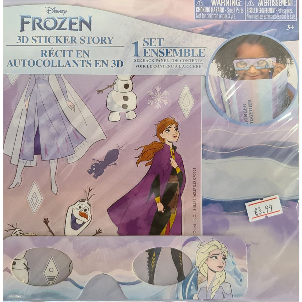 Disney Frozen Sticker Stories with 3D Glasses, 9.25x7.59 in