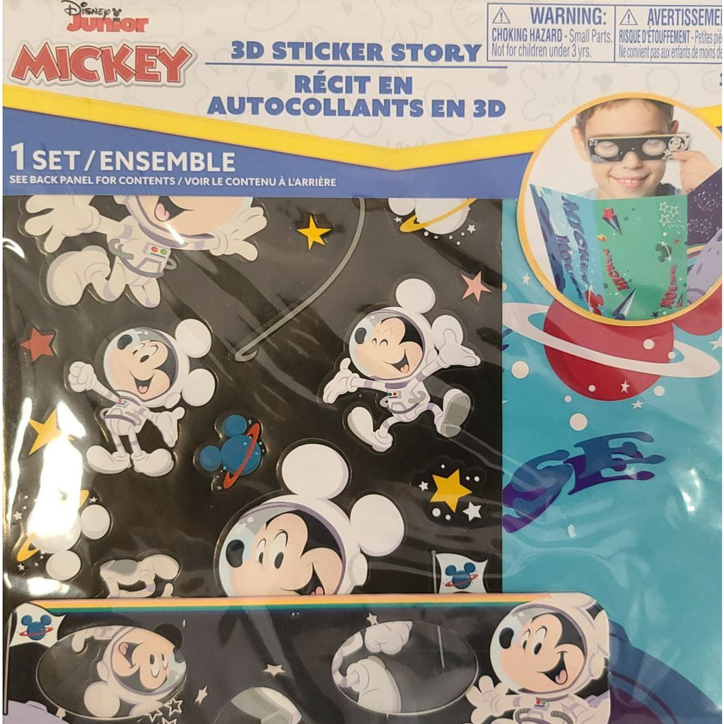 Disney Junior Mickey Sticker Stories with 3D Glasses, 9.25x7.59 in