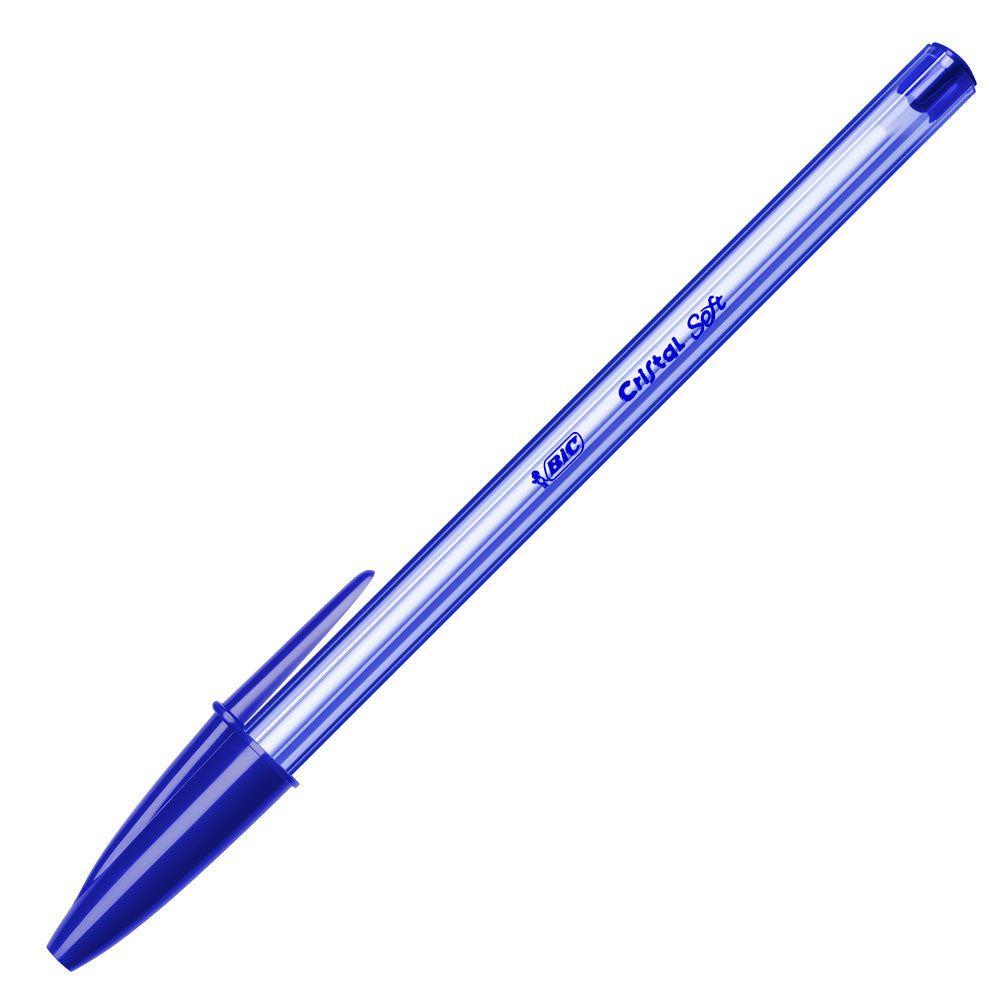 BIC Cristal Soft Ball Pens Medium Point Blue Ink