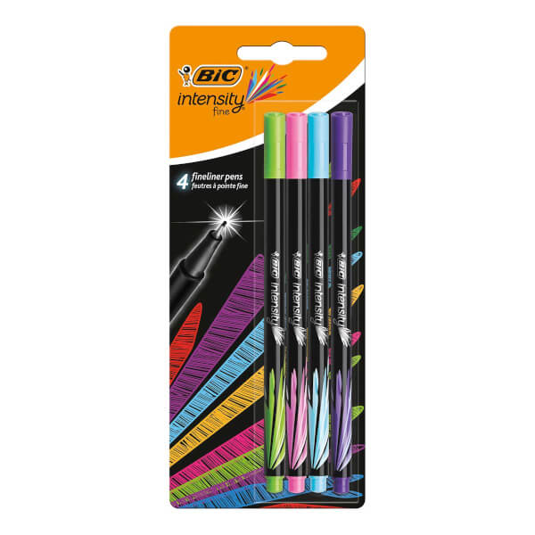 BIC Intensity Fineliner Pastel Colors 0.4mm 4pack