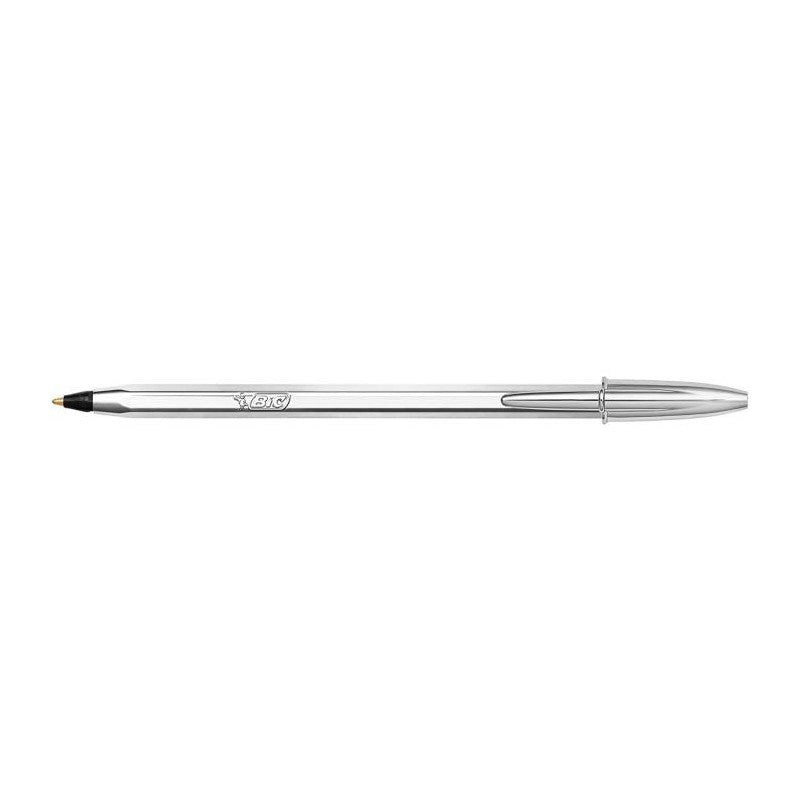 BIC CRISTAL CELEBRATE SILVER Pen (Black Ink)