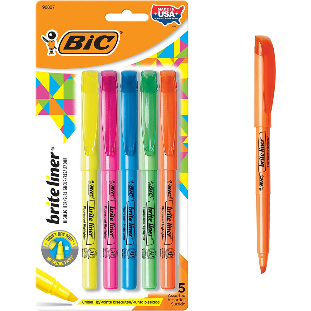 Bic Highlighter Bright Colors Pack of 5