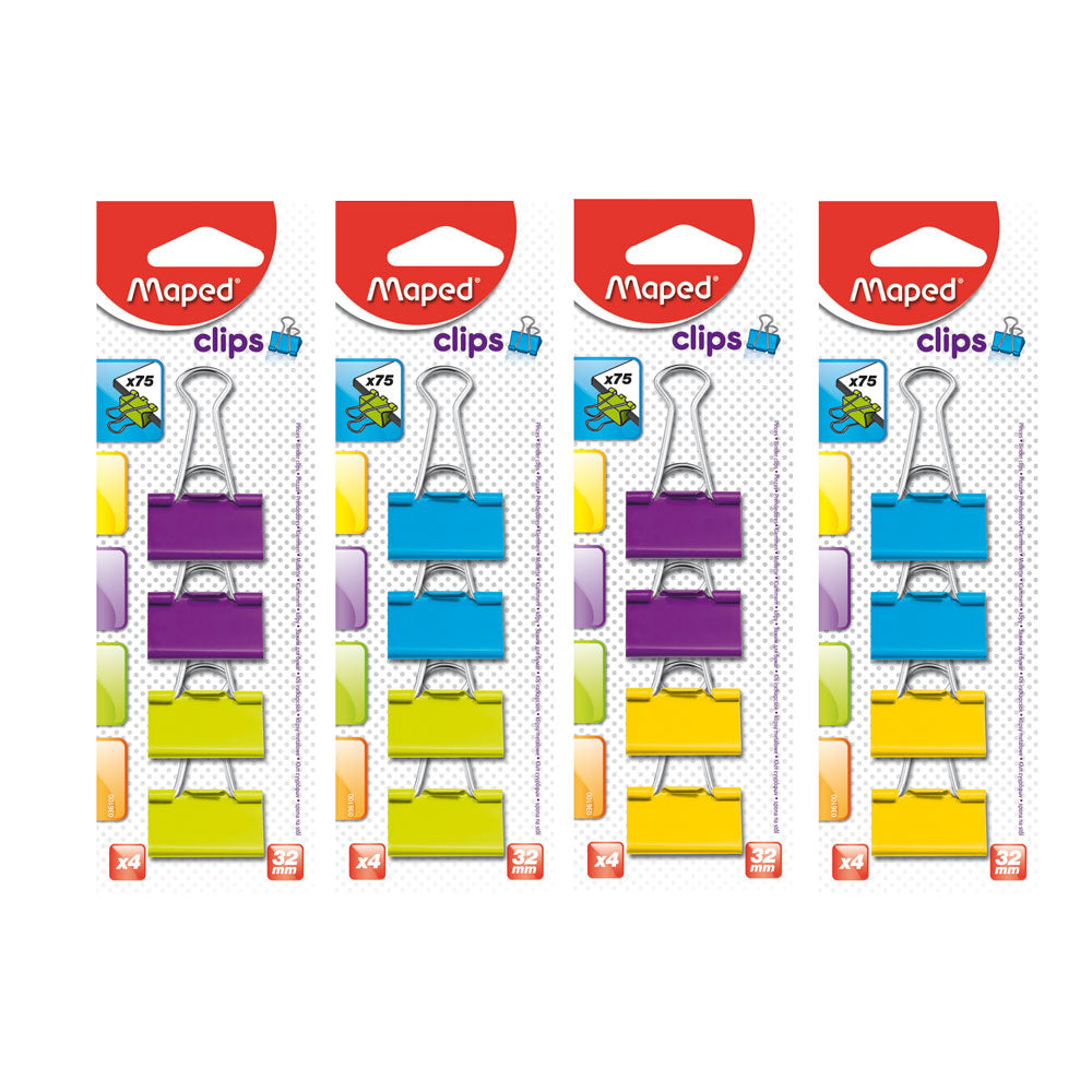 Maped Clips 32mm Up to 75pages 4pcs