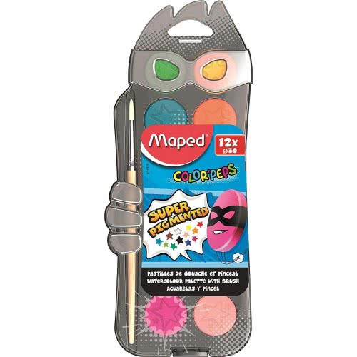 Maped Color Peps Watercolor Paint Palette 30Mm 12 Colours