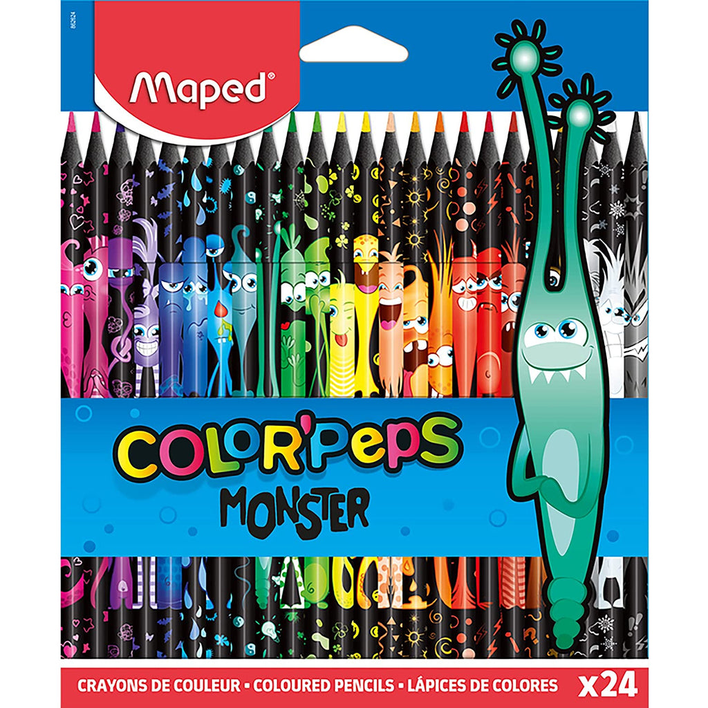 Maped Color'Peps Monster-24 Fun and Original Coloring Pencils