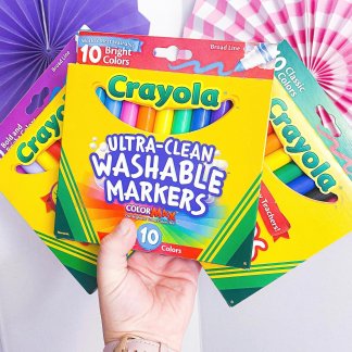 Crayola Ultra-Clean Color Max Broad Line Washable Markers-Bright
