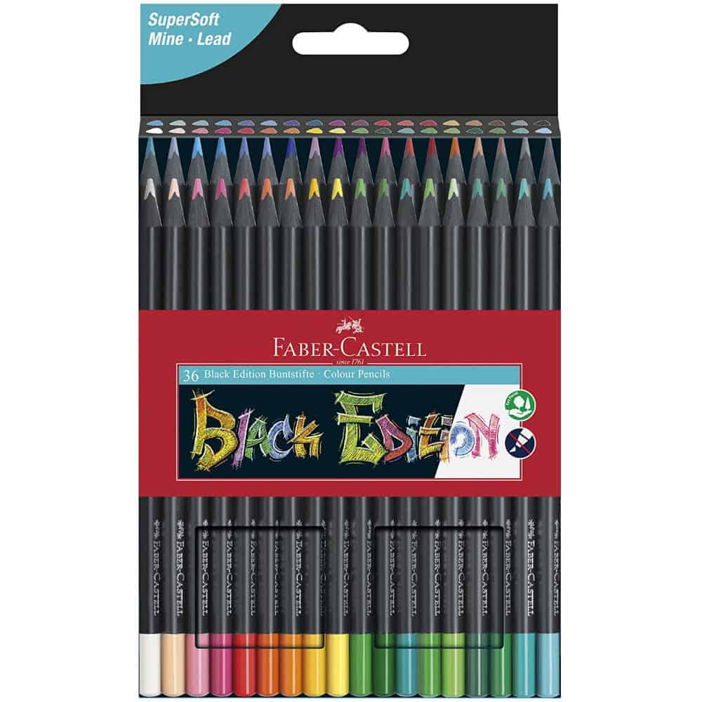 Faber Castell - 36 Black Edition Buntstifte Colored Pencils