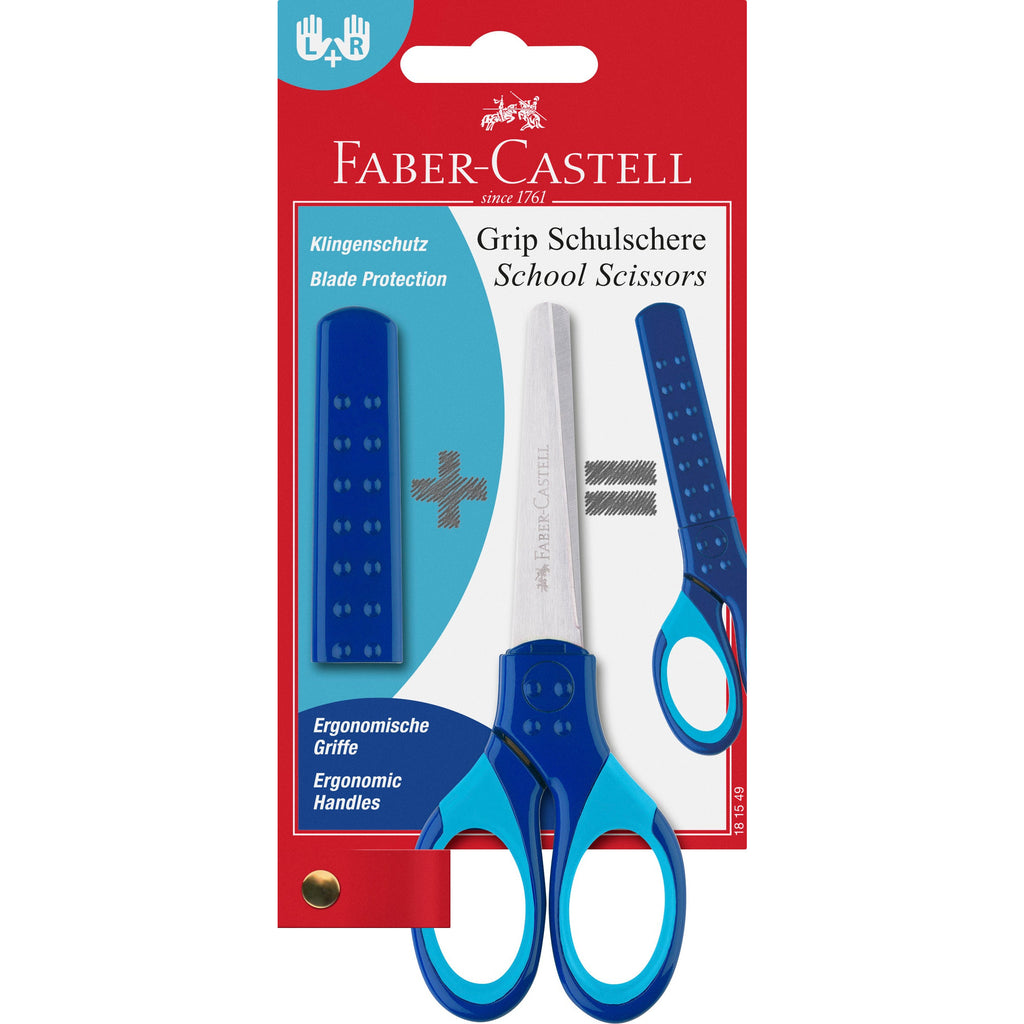 FABER CASTELL SCHOOL SCISSOR GRIP BLUE BLISTER