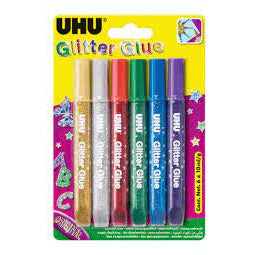 UHU Glitter Glue 6X10ml