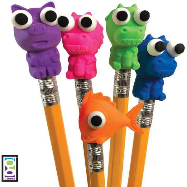 Raymond Geddes Animal Pencil Top Erasers For Kids