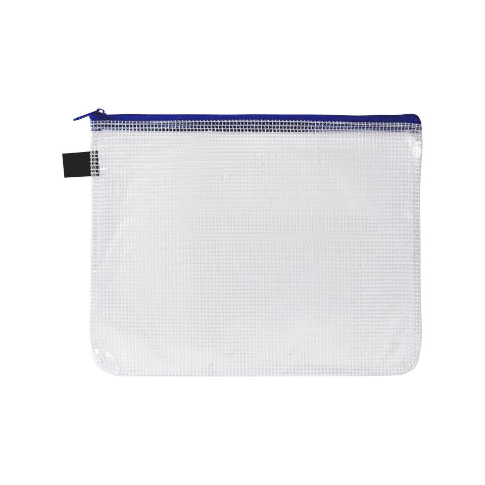 Plastic Envelope A5 w/ Zip Blue