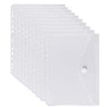 KINARY Plastic Side Load Envelopes w/ 11 Holes