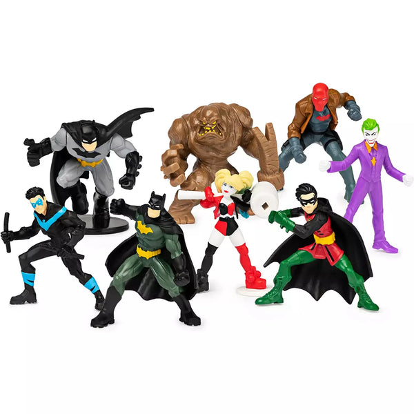 DC Comics Batman Mini Action Figures - Collectible 8-Pack Set, Perfect for Kids and Collectors!