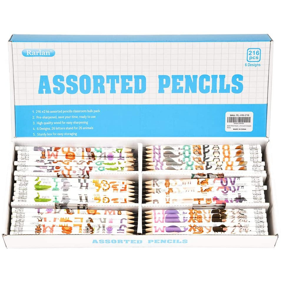 White Assorted Pencils Rarlan 2 HB, Pre-Sharpened,Awards and Incentives