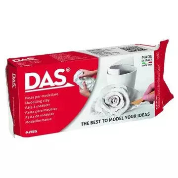DAS 0.5Kg MODELLING CLAY BLOCK WHITE