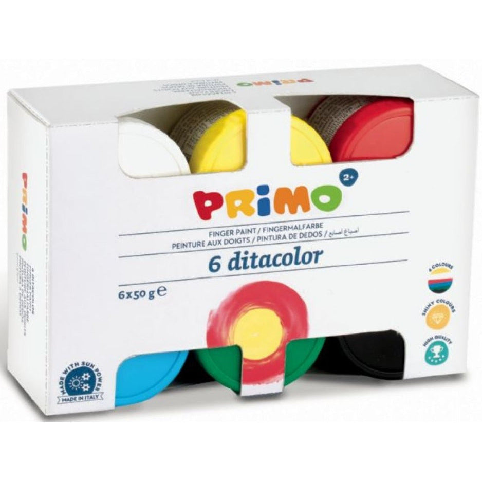 PRIMO Ditacolor Finger Paint 6pcs Dermatologicaly Tested