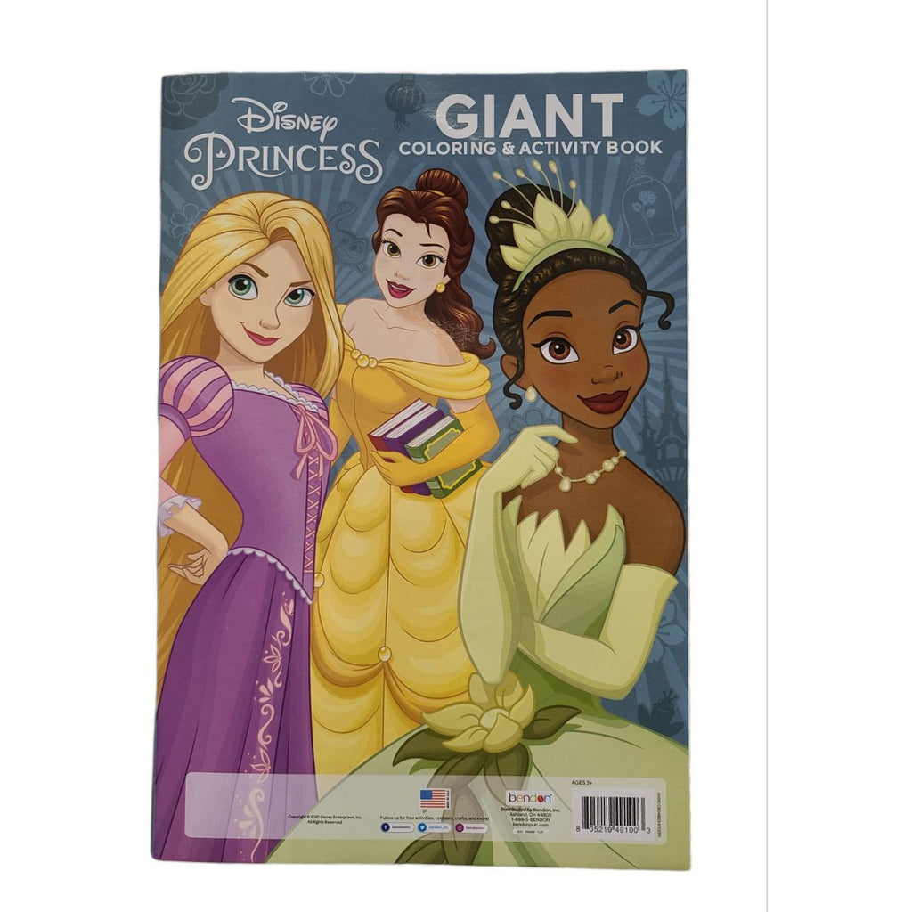 Disney Princess Giant Coloring Activity Book by Bendon - 11x16 inches of Princess-Themed Fun for Kids