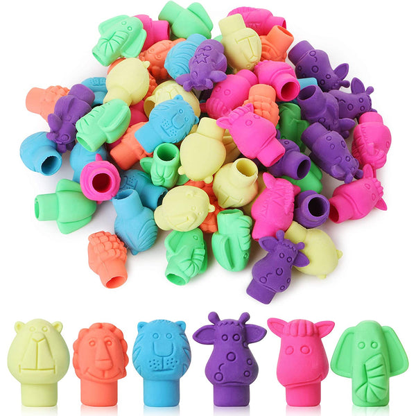 Mr. Pen- Erasers, Cap Erasers, 60 Pack, Animal Eraser Caps,