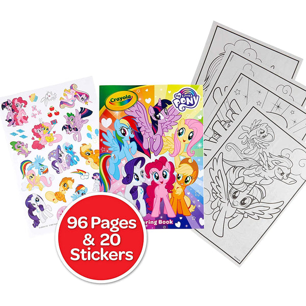 Crayola My Little Pony Coloring Book with Stickers: 96 Pages of Fun Ages 3-6