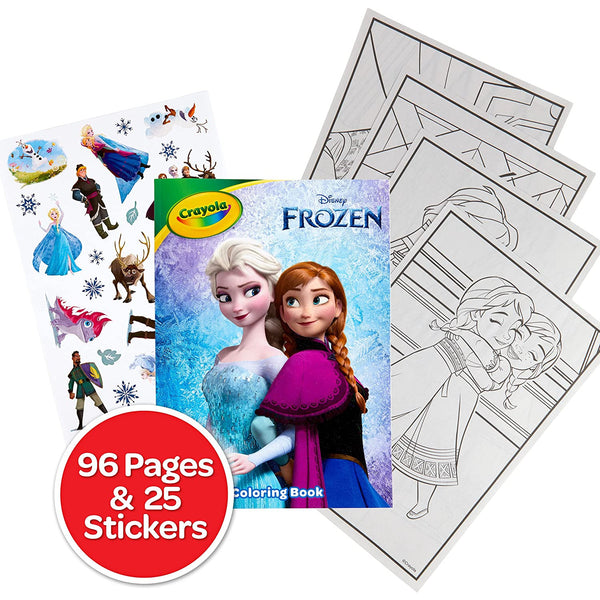 Crayola Frozen 2 Coloring Book with Stickers, Gift for Kids, 96 Pages, Ages 3, 4, 5, 6